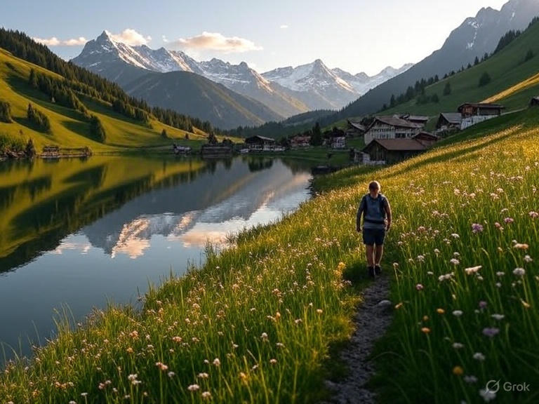 Misty mountains in the Alps